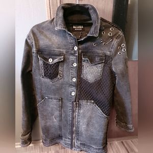Disturbia distressed denim jacket